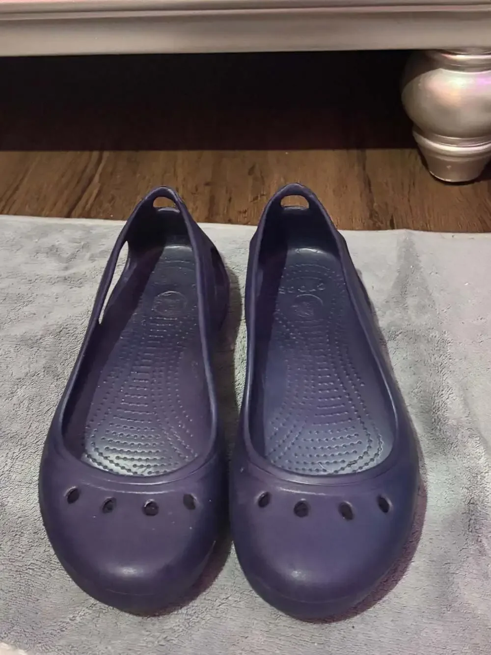 Crocs Kadee Navy Blue Women's Slip-On Ballet Flats 9